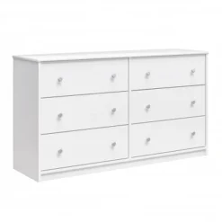 RealRooms Ellison 6 Drawer Wide Dresser, White -Baxton Studio Sale Shop GUEST e80b7bd6 bbcc 4afa 894a 01651a5e8552