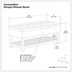 44" Essex Storage Ottoman Benches With Open Bottom - WyndenHall -Baxton Studio Sale Shop GUEST e93939da 761c 447f b0e5 f3e68781de5b