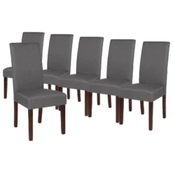 Emma And Oliver Six Mid-Century Parsons Chairs And Hardwood Frame For Kitchen, Dining Room & More -Baxton Studio Sale Shop GUEST e962ad2a 5f27 44f2 bdee 3b3129f9b558