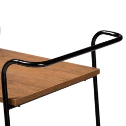 Small Bernard Rustic Industrial Metal And Wood 3 Tier Mobile Wine Bar Cart Black/Walnut - Baxton Studio -Baxton Studio Sale Shop GUEST e97faf0f 198a 4d9d a47c 29be6d33f3a7