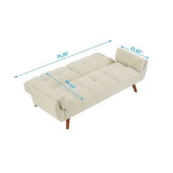 KTMBDW 75.4" Loveseat Sofa, Mid Century Modern Decor Love Seat Couches For Living Room, Bedroom, Solid And Easy To Install Love Seats Furniture -Baxton Studio Sale Shop GUEST ea08566e 5976 4be3 adbf 7257fb874b1c