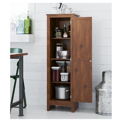 Hagar Single Door Storage Pantry Cabinet Pine - Room And Joy 5 Hagar Single Door Storage Pantry Cabinet Pine - Room And Joy - Image 5