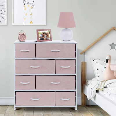 Sorbus Nightstand With Drawers For Home Bedroom Office And More Pink 2 Sorbus Nightstand With Drawers For Home Bedroom Office And More Pink - Image 2