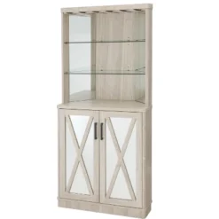 Home Source Grey Wash Corner Bar Cabinet With Mirrored Panels 22 Home Source Grey Wash Corner Bar Cabinet With Mirrored Panels -Baxton Studio Sale Shop GUEST ea2cb50d d4d5 4281 8138 1052073d2fad
