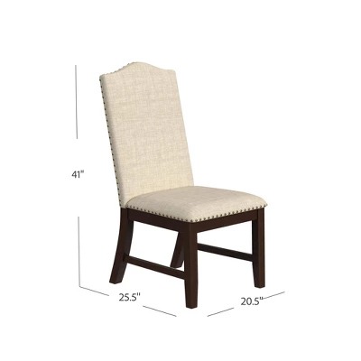 HomePop Set Of 2 Scalloped Back Dining Chairs Beige: Upholstered, Plywood Frame, Spot Clean, Polyester 10 HomePop Set Of 2 Scalloped Back Dining Chairs Beige: Upholstered, Plywood Frame, Spot Clean, Polyester - Image 10