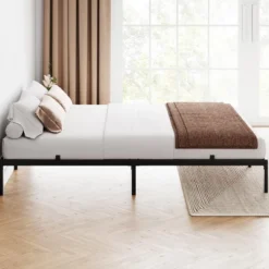 6 To 14 Inch Bed Frame With Under Bed Storage, Heavy Duty Metal Platform - Easy Assembly, No Box Spring Needed, Black -Baxton Studio Sale Shop GUEST eb02b139 8b6a 443f af87 038c363e1d77