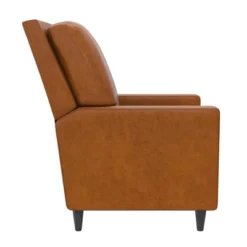 Lana Pushback Recliner Living Room Accent Chair Camel Faux Leather - Novogratz -Baxton Studio Sale Shop GUEST eb1bf104 87e9 4cb4 9872 316fcf591b76