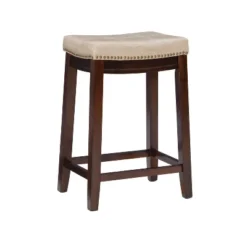 Claridge Leather Saddle Counter Height Barstool - Linon 33 Claridge Leather Saddle Counter Height Barstool - Linon -Baxton Studio Sale Shop GUEST eb589f92 7140 4c6b 82a6 5d07c9aff9f8