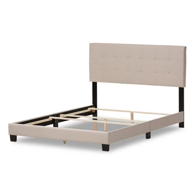 King Brookfield Modern And Contemporary Fabric Upholstered Grid Tufting Bed Beige - Baxton Studio 3 King Brookfield Modern And Contemporary Fabric Upholstered Grid Tufting Bed Beige - Baxton Studio - Image 3