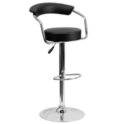 Flash Furniture Contemporary Vinyl Adjustable Height Barstool With Arms And Chrome Base -Baxton Studio Sale Shop GUEST eb7d236a cde6 4ae5 b189 b562ee378ffb