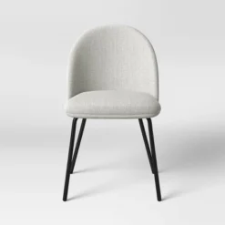 2pk Nils Metal Base Dining Chairs Gray Woven Fabric - Project 62™ -Baxton Studio Sale Shop GUEST eba8fec6 6e84 4014 b6d7 164d7192ea01