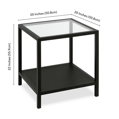 22' Metal Side Table In Black - Henn&Hart 5 22' Metal Side Table In Black - Henn&Hart - Image 5