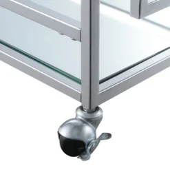 Town Square Bar Cart Clear Glass/Mirror/Chrome - Breighton Home -Baxton Studio Sale Shop GUEST ec70cc6a cc5b 458c 8edf e4912a45540b