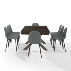 9pc Hayden Extendable Dining Set With Weston Chairs Distressed Gray/Slate - Crosley -Baxton Studio Sale Shop GUEST ec8b7723 fae3 444e b663 af585169b132