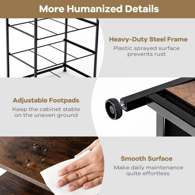 Costway 3 Drawer Dresser W/Top Shelf Storage Tower Cabinet For Bedroom Hallway Nursery 7 Costway 3 Drawer Dresser W/Top Shelf Storage Tower Cabinet For Bedroom Hallway Nursery - Image 7