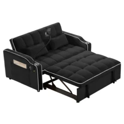 Lycvki Versatile Adjustable Velvet Pull-Out Sleeper Sofa Bed And Side Pockets -Baxton Studio Sale Shop GUEST ece8d135 a9a1 4a75 ba99 3815755860e7