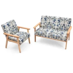 Costway Modern Living Room Sofa Set W/ Loveseat Sofa Couch & Accent Armchair -Baxton Studio Sale Shop GUEST ed528706 b68b 4ef6 8ed6 3c3af0bf86e0