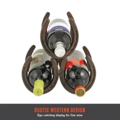 Foster & Rye Horseshoe Countertop Metal Wine Rack, Cast Iron Wine Bottle Holder, Holds 3 Standard Wine Bottles, 10" X 5.5" X 8.5" 10 Foster & Rye Horseshoe Countertop Metal Wine Rack, Cast Iron Wine Bottle Holder, Holds 3 Standard Wine Bottles, 10" X 5.5" X 8.5" -Baxton Studio Sale Shop GUEST ed9a3581 cc70 4a5f 9d84 e4ef41ef6f82