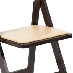 Flash Furniture HERCULES Series Chocolate Wood Folding Chair With Vinyl Padded Seat -Baxton Studio Sale Shop GUEST ed9b3e3f 475a 4f13 a598 f705908acc42