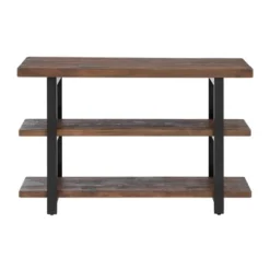 Pomona 2 Shelf Console Table Brown - Alaterre Furniture -Baxton Studio Sale Shop GUEST ee140302 f2db 42ff 8924 1e66d2ac2c6a