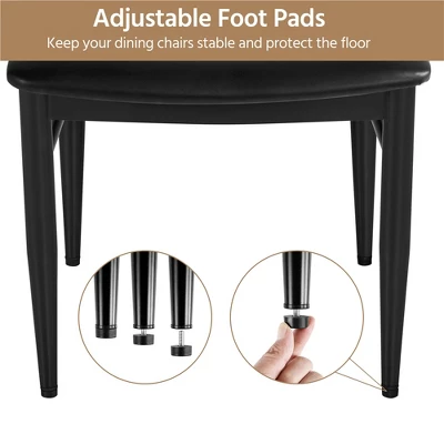 Yaheetech Set Of 2 Modern Dining Chairs Armless Chairs With Metal Legs 5 Yaheetech Set Of 2 Modern Dining Chairs Armless Chairs With Metal Legs - Image 5