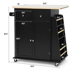 Costway Rolling Kitchen Island Utility Trolley Cabinet Storage Spice Towel Rack 13 Costway Rolling Kitchen Island Utility Trolley Cabinet Storage Spice Towel Rack -Baxton Studio Sale Shop GUEST ee195839 10de 4cae b408 3671644ccfa7