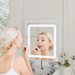 Famapy Space Saving Makeup Vanity W/Light USB Wireless Charging Dressing Vanity Table -Baxton Studio Sale Shop GUEST ee3373c5 c6c5 45a0 a4fb ba5b92bb784f