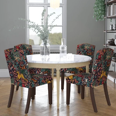 Ayala Nail Button Patterned Dining Chair Frolic Navy - Skyline Furniture 5 Ayala Nail Button Patterned Dining Chair Frolic Navy - Skyline Furniture - Image 5