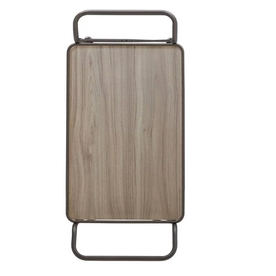 Keene Bronze Finish And Wood Double Cross Bar Cart Bronze/Walnut - Inspire Q 4 Keene Bronze Finish And Wood Double Cross Bar Cart Bronze/Walnut - Inspire Q - Image 4