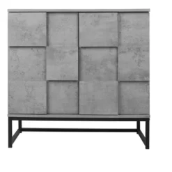 Adams 2-doors Cement Gray Cabinet With 1 Adjustable Inner Shelves - The Pop Maison -Baxton Studio Sale Shop GUEST eecadc67 07cd 41cf b985 2f2865c6524a