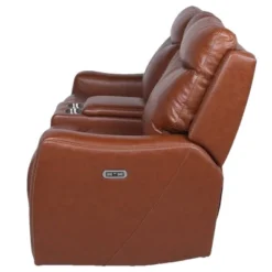 Natalia Power Loveseat Console Recliner Caramel Leather - Steve Silver Co. -Baxton Studio Sale Shop GUEST eedf40ac 4f64 478c 8af0 8b5d9843a9e8