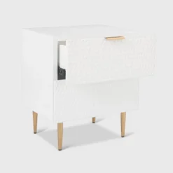 Jolie 2 Drawer Side Table White - Adore Decor 13 Jolie 2 Drawer Side Table White - Adore Decor -Baxton Studio Sale Shop GUEST ef38a8b0 064d 41ad 9110 7b5a68914a49