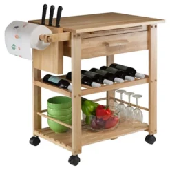 Finland Kitchen Cart Wood/Natural - Winsome -Baxton Studio Sale Shop GUEST ef4bc7ca d28a 4e50 87ac ea7fd21bcc84