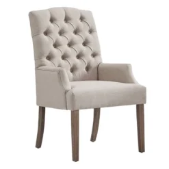 Raghnaid Distressed Tufted Linen Dining Chair - Inspire Q 17 Raghnaid Distressed Tufted Linen Dining Chair - Inspire Q -Baxton Studio Sale Shop GUEST ef91786b f2cf 4e58 8541 1effbe4126cf