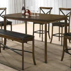 Somers Rectangular Counter Height Dining Table Oak - HOMES: Inside + Out