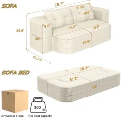 NicBex Plush Corduroy Upholstered Sofa Couch With Innovative Foldable Design,2-Seater Futon Couch Sofa Bed For Living Room,Bedroom -Baxton Studio Sale Shop GUEST efd31f13 2d75 446f bdfd 9981ddb2eee9 1