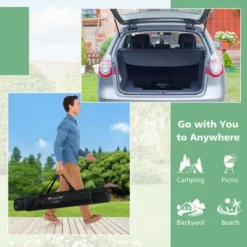 Costway 4-6 Person Portable Aluminum Camping Table Lightweight Roll Up Table Grey/Brown -Baxton Studio Sale Shop GUEST f0115151 4556 47fe b9f0 bff77e3c093a