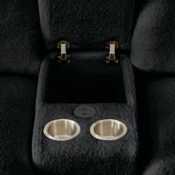 TiramisuBest 91.7 Inch Modular Cloud Sofa Premium Teddy Fabric Sofa Cloud Sectional Sofa With Cup Holder USB Console Storage Living Room, Black -Baxton Studio Sale Shop GUEST f07a116c 4c66 4989 812d b61b2f5897f7