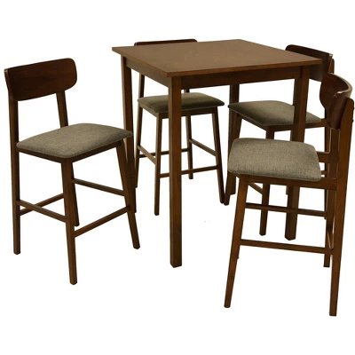 Zenvida Mid Century Counter Height Dining Table Set, Square Solid Wood Table And Chairs 7 Zenvida Mid Century Counter Height Dining Table Set, Square Solid Wood Table And Chairs - Image 7