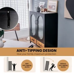 Costway Kitchen Storage Cabinet Freestanding Buffet Sideboard W/ 2 Glass Doors & Drawers 15 Costway Kitchen Storage Cabinet Freestanding Buffet Sideboard W/ 2 Glass Doors & Drawers -Baxton Studio Sale Shop GUEST f0a0d8eb 7d96 40e3 aba9 3a8a777ae3ab