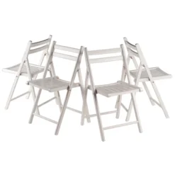 4pc Robin Folding Chair Set White - Winsome