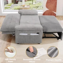Dyonery 3-in-1 Convertible Sofa Bed, Pull Out Sleeper Sofa With Adjustable Backrest 15 Dyonery 3-in-1 Convertible Sofa Bed, Pull Out Sleeper Sofa With Adjustable Backrest -Baxton Studio Sale Shop GUEST f0d8ad05 4e04 4197 83a2 5cd79ac6d1c8