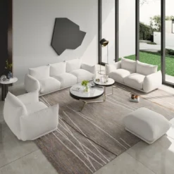 Modular Sectional Sofa,Lovesofa Couch, 77.16inch Minimalist Convertible Sofa Couch, Modern Chenilleyarn 2 Seater Living Room Sofa Sets