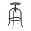 Court Adjustable Backless Barstool Brown - Picket House Furnishings