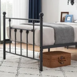 VECELO Twin/Full/Queen Metal Platform Bed Frame With Headboard And Footboard, Industrial Bed Frame, No Box Spring Needed, Storage Space 21 VECELO Twin/Full/Queen Metal Platform Bed Frame With Headboard And Footboard, Industrial Bed Frame, No Box Spring Needed, Storage Space -Baxton Studio Sale Shop GUEST f2483832 ae1d 4ecc af47 ba08de52e078