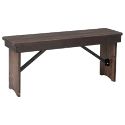 Flash Furniture HERCULES Series 40" X 12" Solid Pine Folding Farm Bench -Baxton Studio Sale Shop GUEST f2b47ff4 fc64 41ee b5a2 08e74b590d63