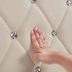 VECELO Tufted Upholstered Queen/King Size Headboard, 6 Adjustable Height, Easy Assembly, Beige/Black -Baxton Studio Sale Shop GUEST f2eeb99b f980 4738 a181 2824b6c52e03