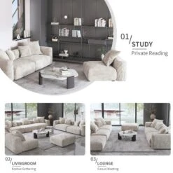 WJShome Modular Sectional Sofa Cloud Couch,Corduroy 141.73inch L Shaped Sofa With Chaise,Convertible Sleeper Sofa Couches 18 WJShome Modular Sectional Sofa Cloud Couch,Corduroy 141.73inch L Shaped Sofa With Chaise,Convertible Sleeper Sofa Couches -Baxton Studio Sale Shop GUEST f3789a02 e870 4b62 98fa d0e159a8f29d