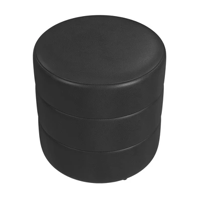 Round Upholstered Ottoman - HomePop 10 Round Upholstered Ottoman - HomePop - Image 10
