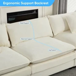 Mjkone 77'' L-Shaped Modular Deep Seat Sofa, Modern Chenille 3-Seat Cloud Sofa With Ottoman And Thickened Cushion 20 Mjkone 77'' L-Shaped Modular Deep Seat Sofa, Modern Chenille 3-Seat Cloud Sofa With Ottoman And Thickened Cushion -Baxton Studio Sale Shop GUEST f3f2025f 0a8e 43d4 ac2d ce22006cd5c7